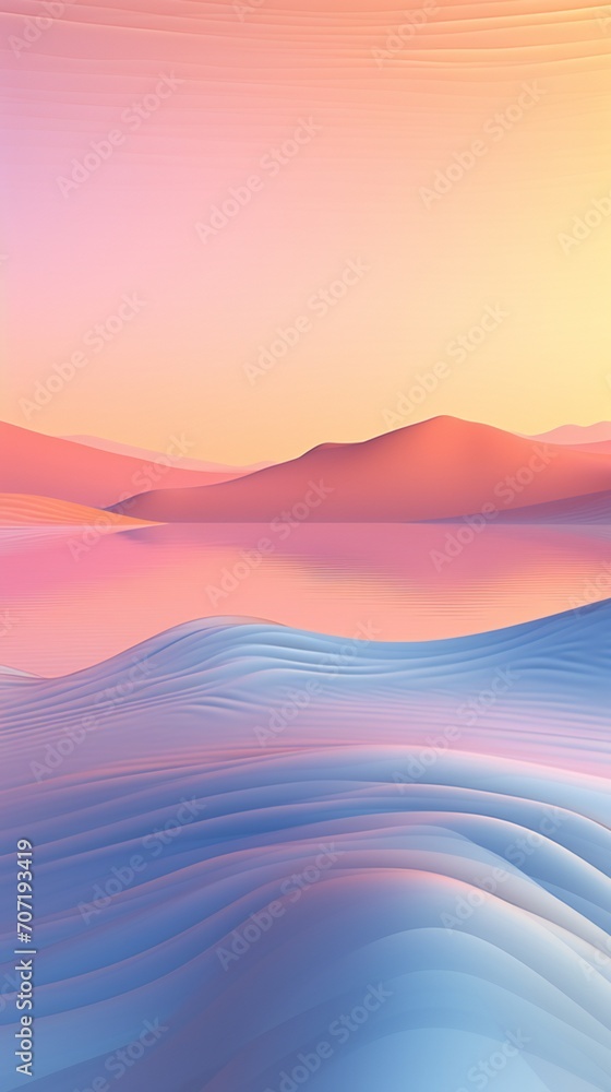 A tranquil lake reflects the surrounding landscape, forming a calming mirror of nature A tranquil lake reflects the surrounding landscape, forming a calming mirror of nature