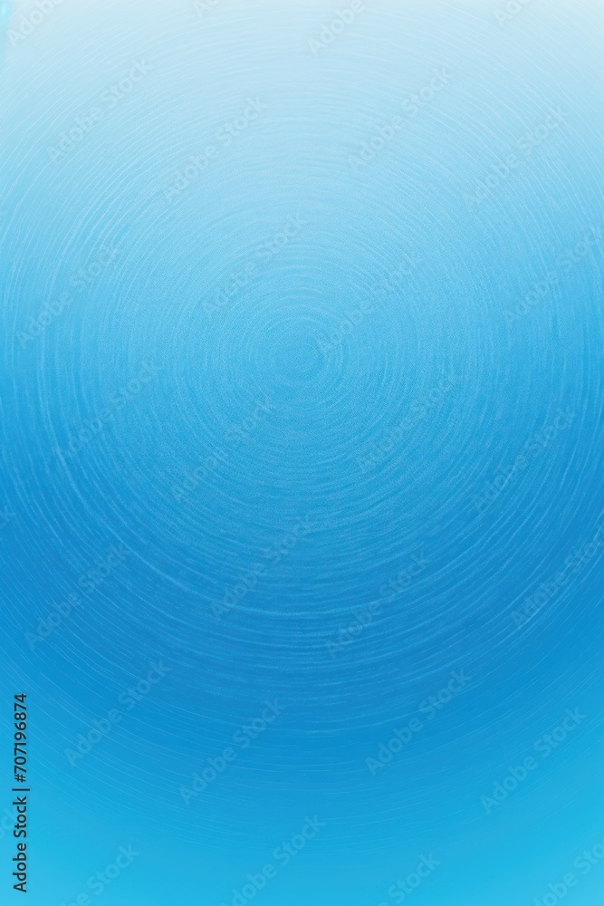 Sky blue round gradient. Digital noise, grain texture