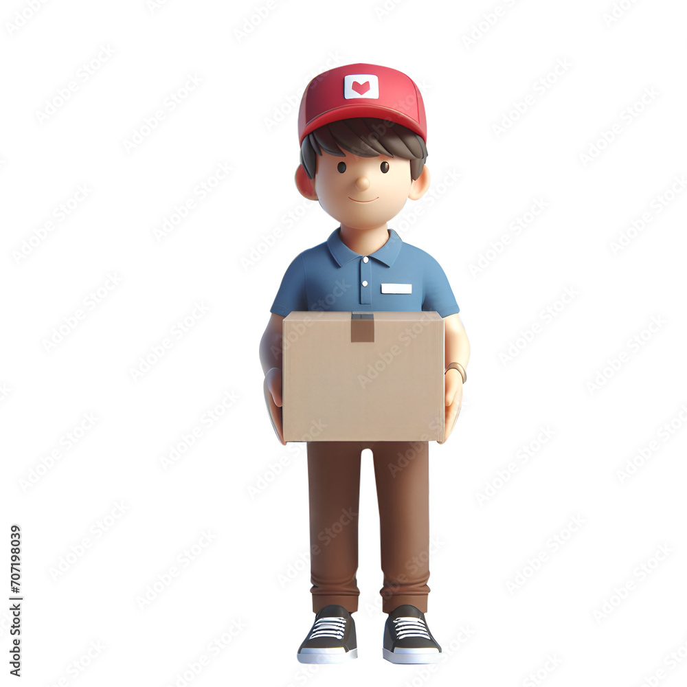 3d delivery man with his boxes and Backpack , Png file.
3d delivery man with his boxes and Backpack , Png file.