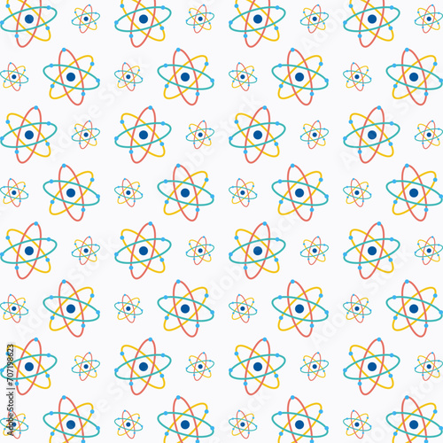 Atom pattern design colorful abstract vector illustration background