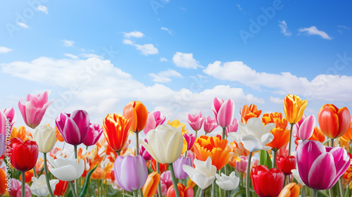 tulips in spring #707199204