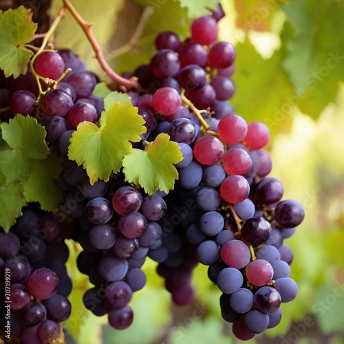 cacho de uva, parreira de uva, lindos cachos de uva roxa e uva verde. Vinhas ao pôr do sol na colheita de outono. Uvas maduras no outono.