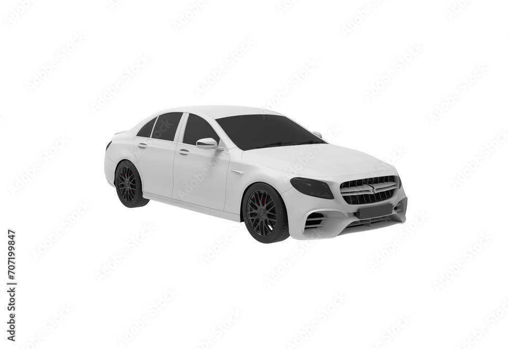 white car angle view without shadow 3d render white car angle view without shadow 3d render