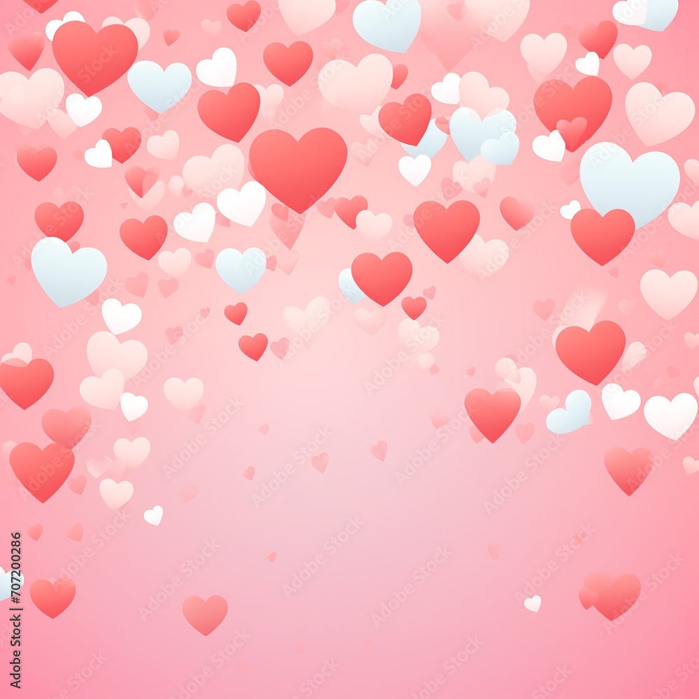 Valentine's day background with hearts. Vector Illustration.AI.