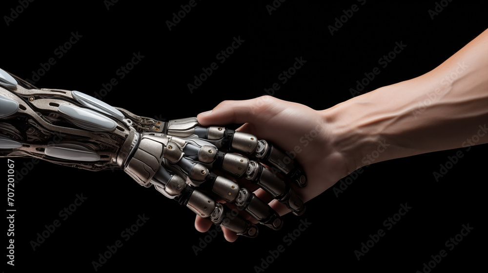 Handshake between a human and a robot as a sign of collaboration ...