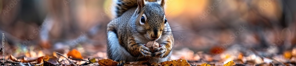 Funny squirrel with nuts Funny squirrel with nuts