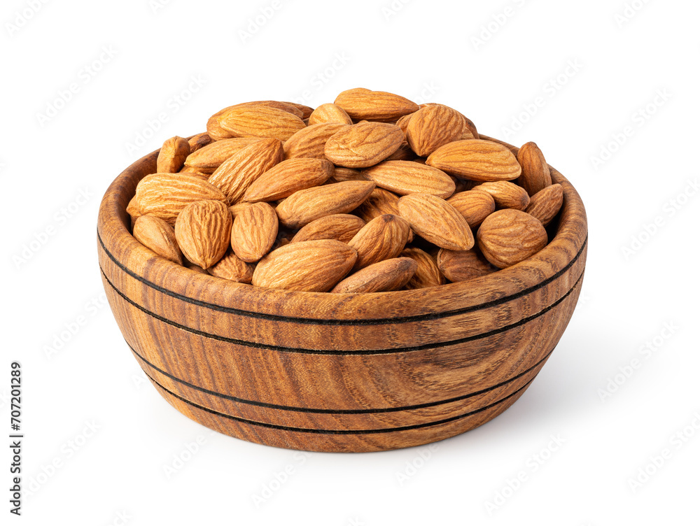 Almond nuts on white background Almond nuts on white background
