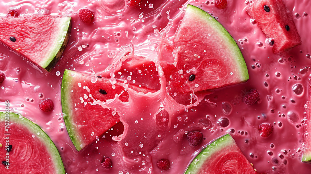 Watermelon Fruit Background with Water Splash. Watermelon Fruit Background with Water Splash.