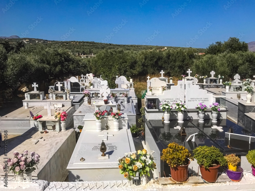 cemetery in the summer