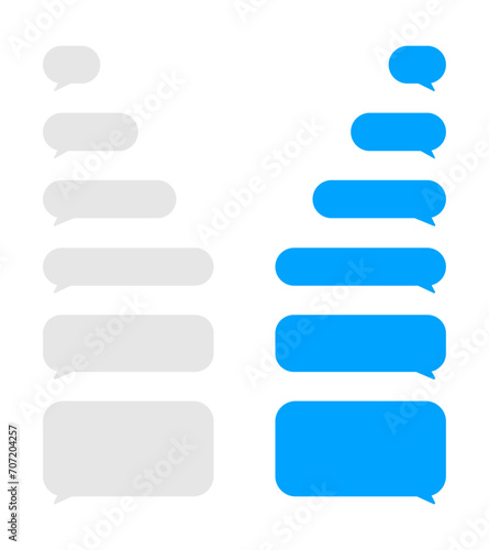 Phone chat message bubbles vector design photo