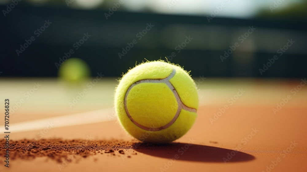 tennis player in the middle of a tennis match generative ai