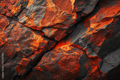 Lava-Like Textures on Rough Mountain Surface