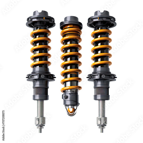 Shock absorbers isolated on transparent background