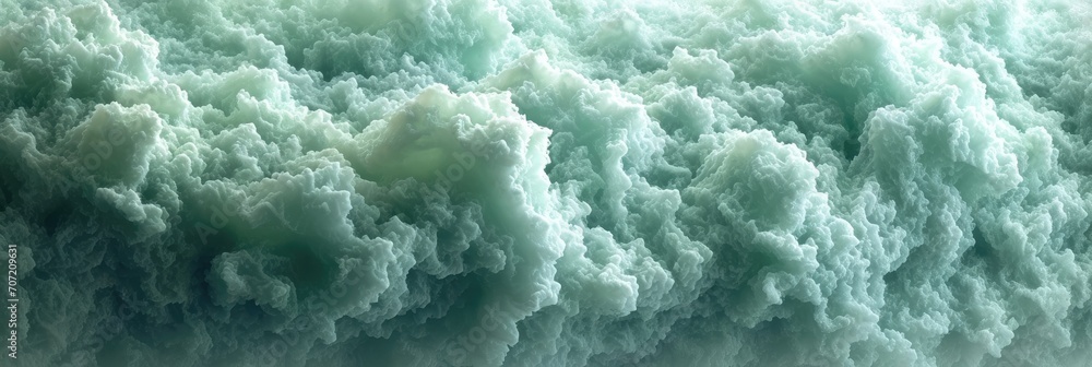 powerful and tumultuous beauty of the sea with a close-up on the churning teal waters, evoking the immense energy and the dynamic movement of ocean waves