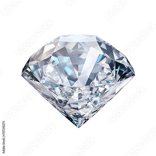 Diamond piece isolated on white or transparent background