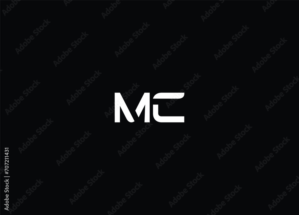 Logo Monogram Slash concept with Modern designs template letter MC Logo Monogram Slash concept with Modern designs template letter MC