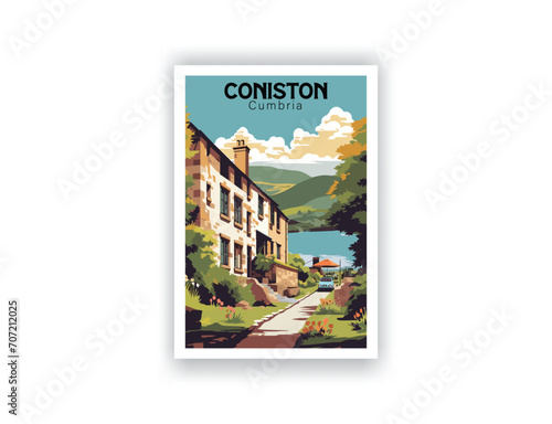 Vintage Travel Posters. Vector illustration, art. Famous Tourist Destinations Posters Art Prints Wall Art and Print Set Abstract Travel for Hikers Campers Living Room Decor
