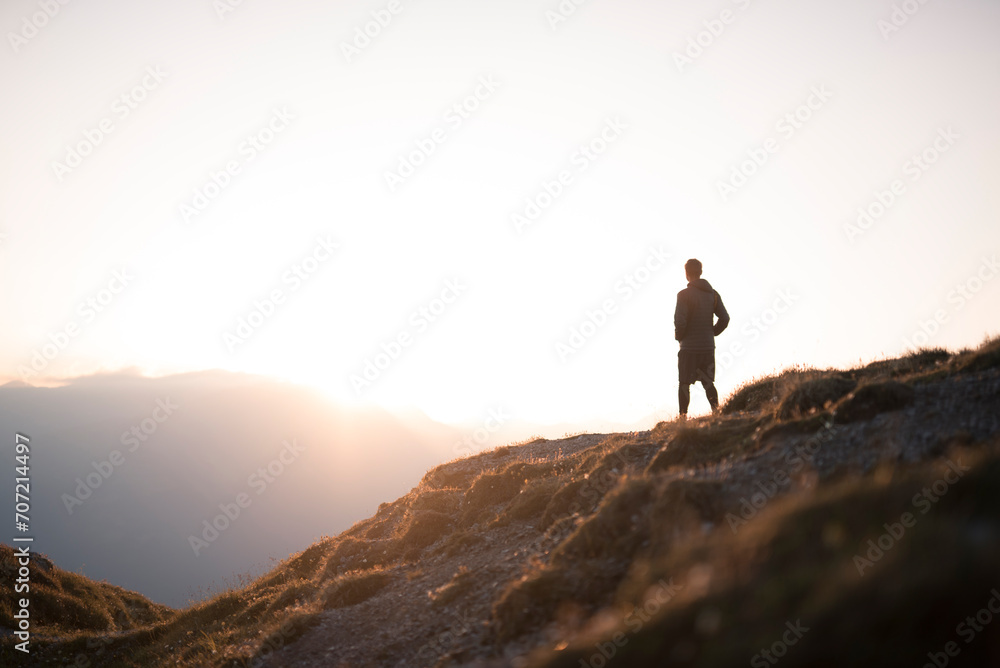 sunrise with person
