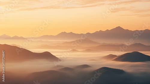 A sunrise in the mountains