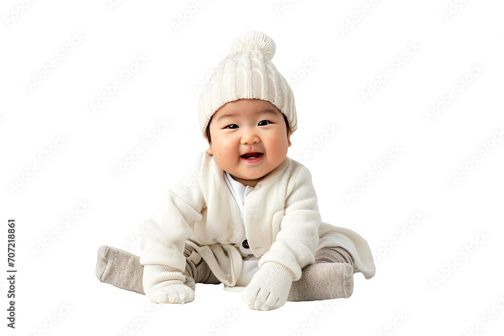Portrait studio of young adorable baby with happy smile isolated on transparent background. Portrait studio of young adorable baby with happy smile isolated on transparent background.