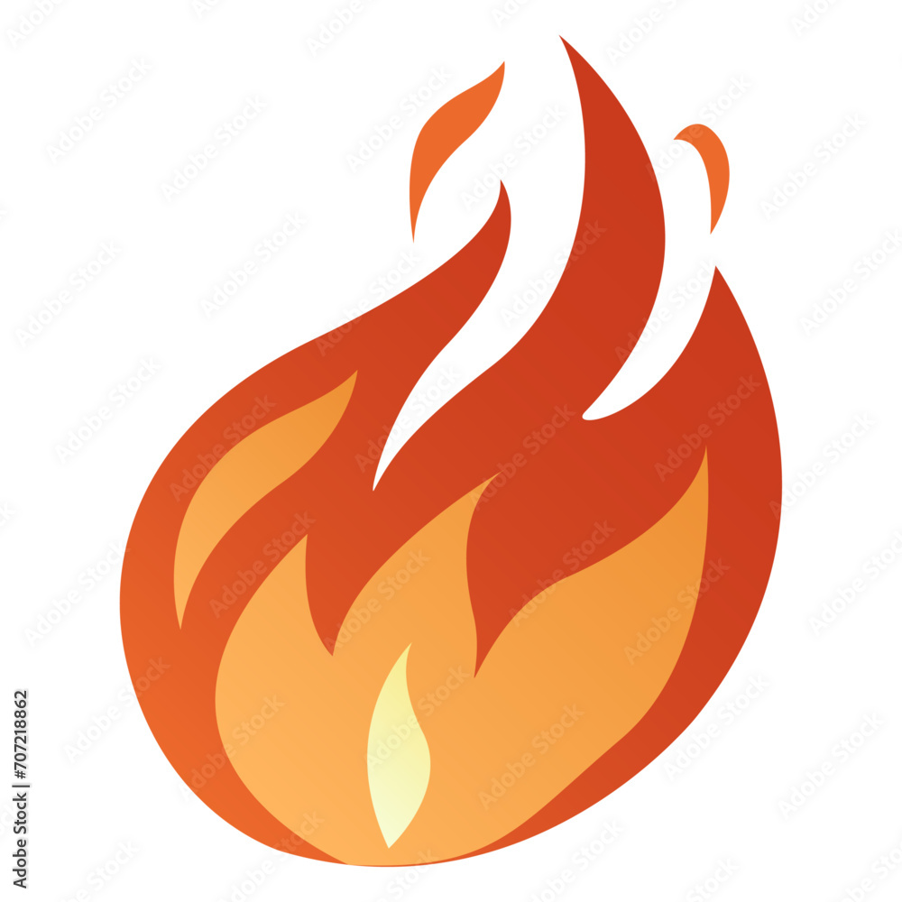 Fire flames. Cartoon campfire, bright fireball, heat wildfire and red hot bonfire, campfire, red fiery flames isolated. Vector illustration Fire flames. Cartoon campfire, bright fireball, heat wildfire and red hot bonfire, campfire, red fiery flames isolated. Vector illustration
