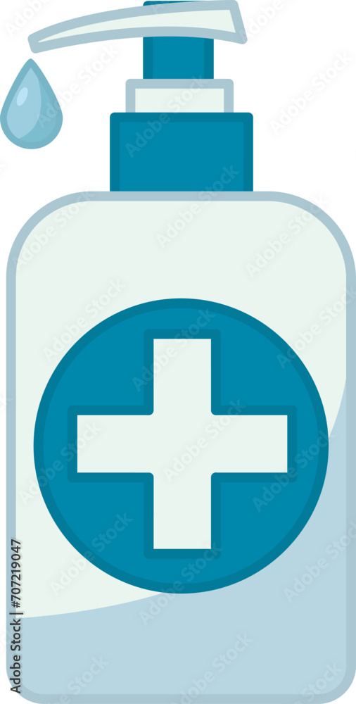 Fototapeta premium Hand Sanitizer. Medical Antiseptic with Dispenser. Vector illustration
