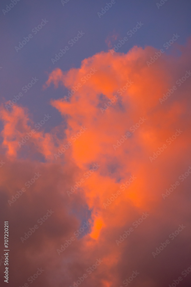 colorful red and orange cloud during sunset