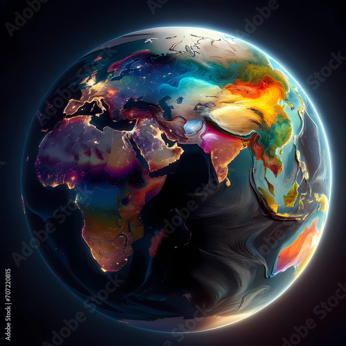 Choropleth map of Earth from space