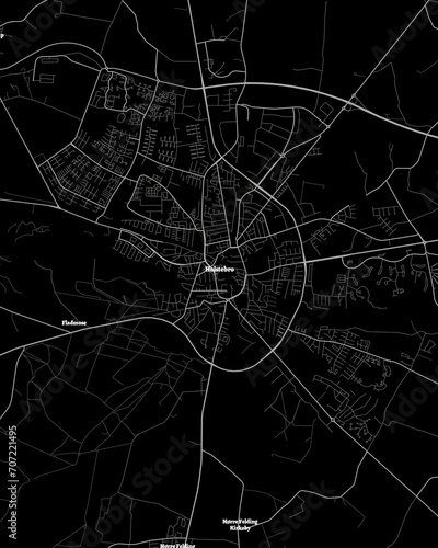 Holstebro Denmark Map, Detailed Dark Map of Holstebro Denmark
