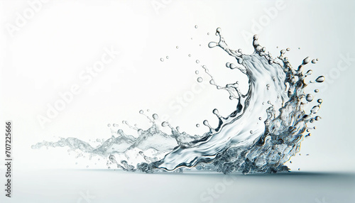 Splash of Water with Splashes and Droplets