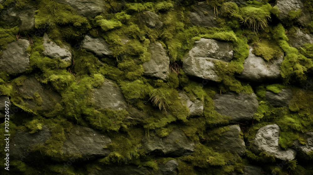 pared de roca de granito con musgo pared de roca de granito con musgo