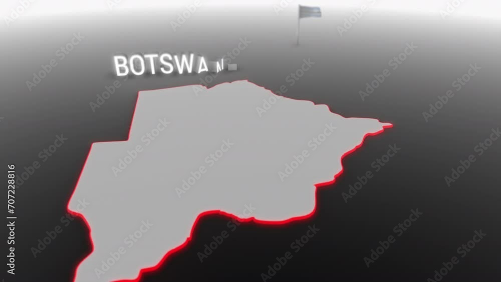 3d animated map of Botswana gets hit and fractured by the text “Crisis” 3d animated map of Botswana gets hit and fractured by the text “Crisis”