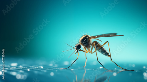 macro photo Mosquito, carrier of dengue fever, Zika virus © Katrin_Primak