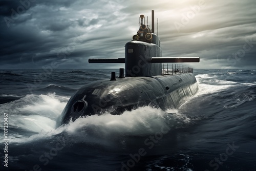 submarine in the sea 