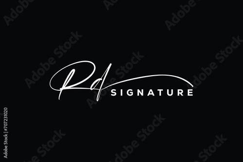 RD initials Handwriting signature logo. RD Hand drawn Calligraphy lettering Vector. RD letter real estate, beauty, photography letter logo design.