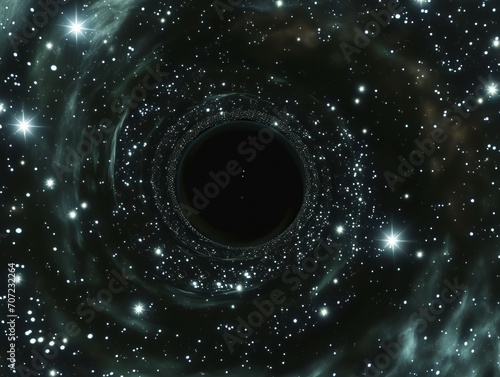 Galactic Light Ballet: Visual Symphony of a Black Hole