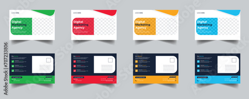 Modern Creative Corporate Post Card Template, Vector Template for Opening Invitation Editable, Professional Business Postcard Design, Event Card Design, Invitation Design, Direct Mail EDDM Template