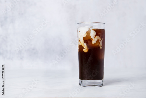 Iced coffee with milk photo