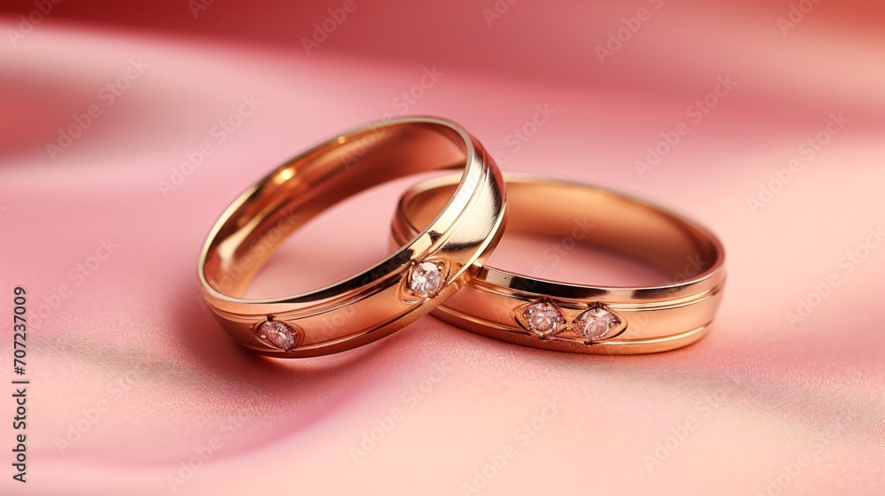 Pink Promises: Delicate Rose Gold Wedding Rings Pink Promises: Delicate Rose Gold Wedding Rings