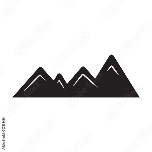 High Mountain icon Logo Business Template Vector icon editable stroke  sign  symbol outline line button isolated on white