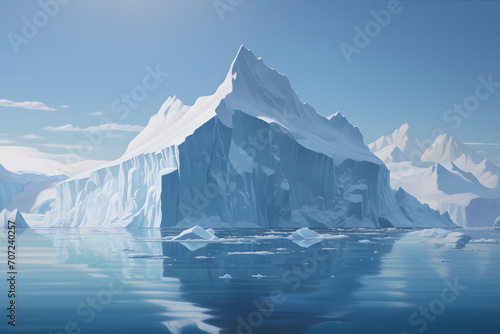 Wallpaper Mural Icebergs in the artic sea, arctic landscape and seascape Torontodigital.ca