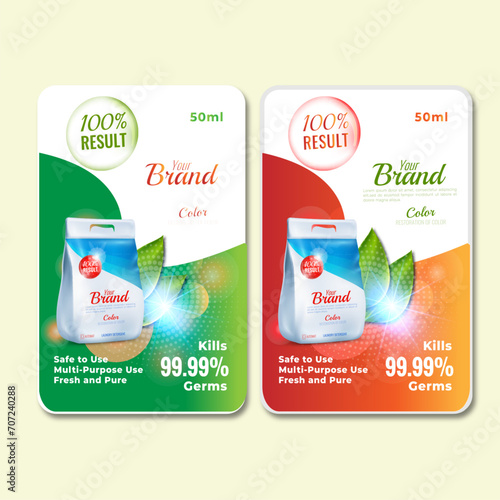 Super disinfectant and ultra cleaner label template