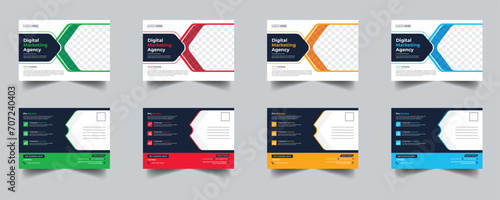Modern Creative Corporate Post Card Template, Vector Template for Opening Invitation Editable, Professional Business Postcard Design, Event Card Design, Invitation Design, Direct Mail EDDM Template