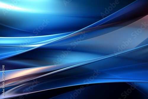 Abstract brilliance Smooth wallpaper with bright blue shiny space design photo