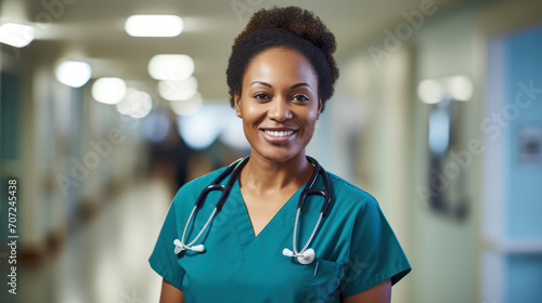 Confident nurse portrait exemplifying compassion and dedication in healthcare