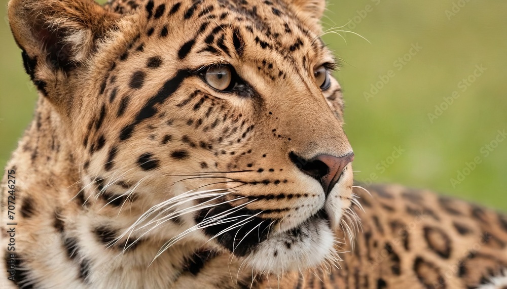 Obraz premium Leopard close-up, in a nature reserve, blurred background