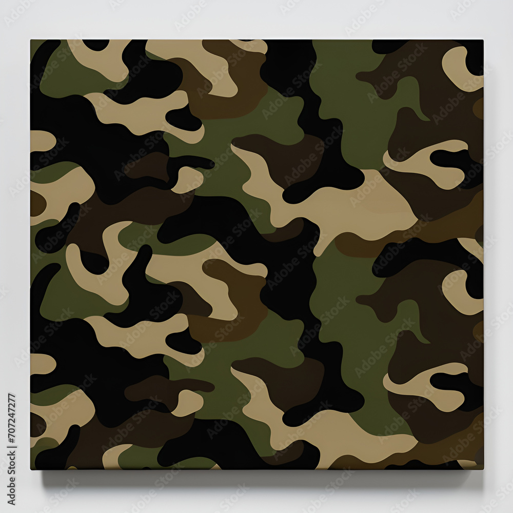 Fototapeta premium camouflage seamless pattern ai generative 
