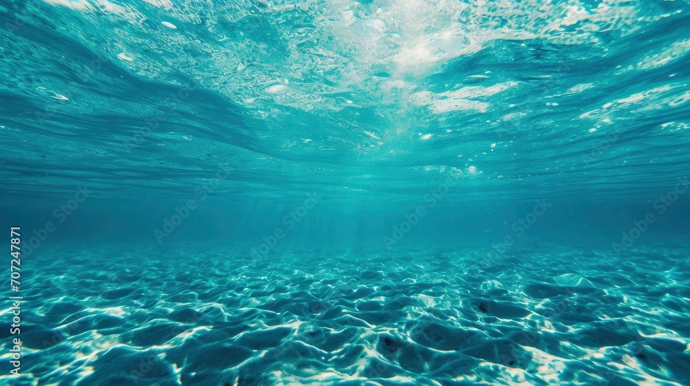 Fototapeta premium underwater ocean blue turquoise sea texture background