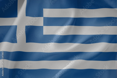  greece waving flag close up fabric texture background