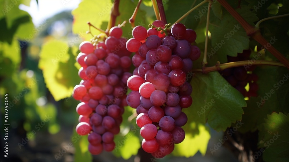 Crimson Crescendo: Grapes Ripening